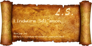 Lindwurm Sámson névjegykártya
