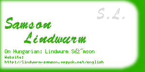 samson lindwurm business card